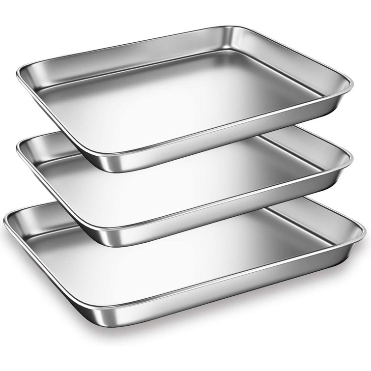 JUMBO Small Cookie Sheet Stainless Steel Baking Trays By Bykooc